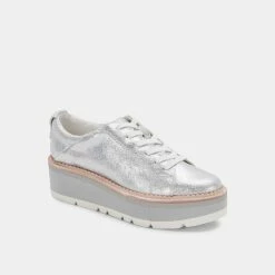 Recurate TOYAH SNEAKERS SILVER METALLIC SUEDE Re:vita