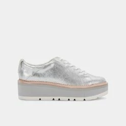 Recurate TOYAH SNEAKERS SILVER METALLIC SUEDE Re:vita