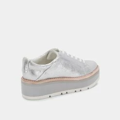 Recurate TOYAH SNEAKERS SILVER METALLIC SUEDE Re:vita