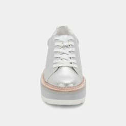 Recurate TOYAH SNEAKERS SILVER METALLIC SUEDE Re:vita