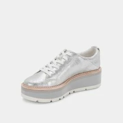 Recurate TOYAH SNEAKERS SILVER METALLIC SUEDE Re:vita