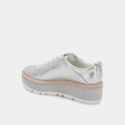 Recurate TOYAH SNEAKERS SILVER METALLIC SUEDE Re:vita