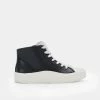 DOLCEVITA VEOLA PLUSH SNEAKERS BLACK EMBOSSED LEATHER