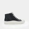 Recurate VEOLA PLUSH SNEAKERS BLACK EMBOSSED LEATHER Re:vita