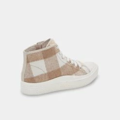 DOLCEVITA VEOLA PLUSH SNEAKERS TAN MULTI FABRIC