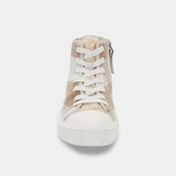 DOLCEVITA VEOLA PLUSH SNEAKERS TAN MULTI FABRIC