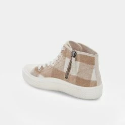 DOLCEVITA VEOLA PLUSH SNEAKERS TAN MULTI FABRIC
