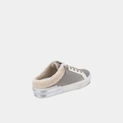DOLCEVITA ZETA PLUSH SNEAKERS GREY STUDDED NUBUCK