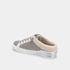 DOLCEVITA ZETA PLUSH SNEAKERS GREY STUDDED NUBUCK
