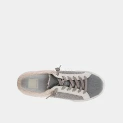 DOLCEVITA ZETA PLUSH SNEAKERS GREY STUDDED NUBUCK
