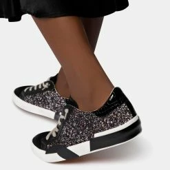 DOLCEVITA ZINA SNEAKERS BLACK METALLIC GLITTER