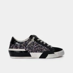DOLCEVITA ZINA SNEAKERS BLACK METALLIC GLITTER
