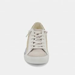 DOLCEVITA ZINA SNEAKERS OFF WHITE EMBOSSED LEATHER