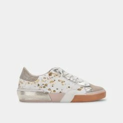 DOLCEVITA ZINA SNEAKERS SILVER GOLD METALLIC CALF HAIR