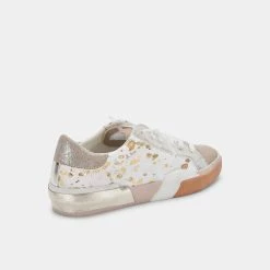 DOLCEVITA ZINA SNEAKERS SILVER GOLD METALLIC CALF HAIR