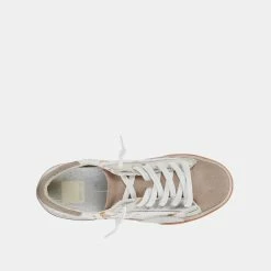 DOLCEVITA ZINA SNEAKERS SILVER GOLD METALLIC CALF HAIR