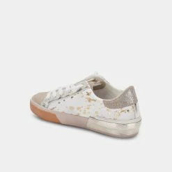 DOLCEVITA ZINA SNEAKERS SILVER GOLD METALLIC CALF HAIR