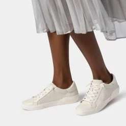 DOLCEVITA ZINA SNEAKERS WHITE PERFORATED LEATHER