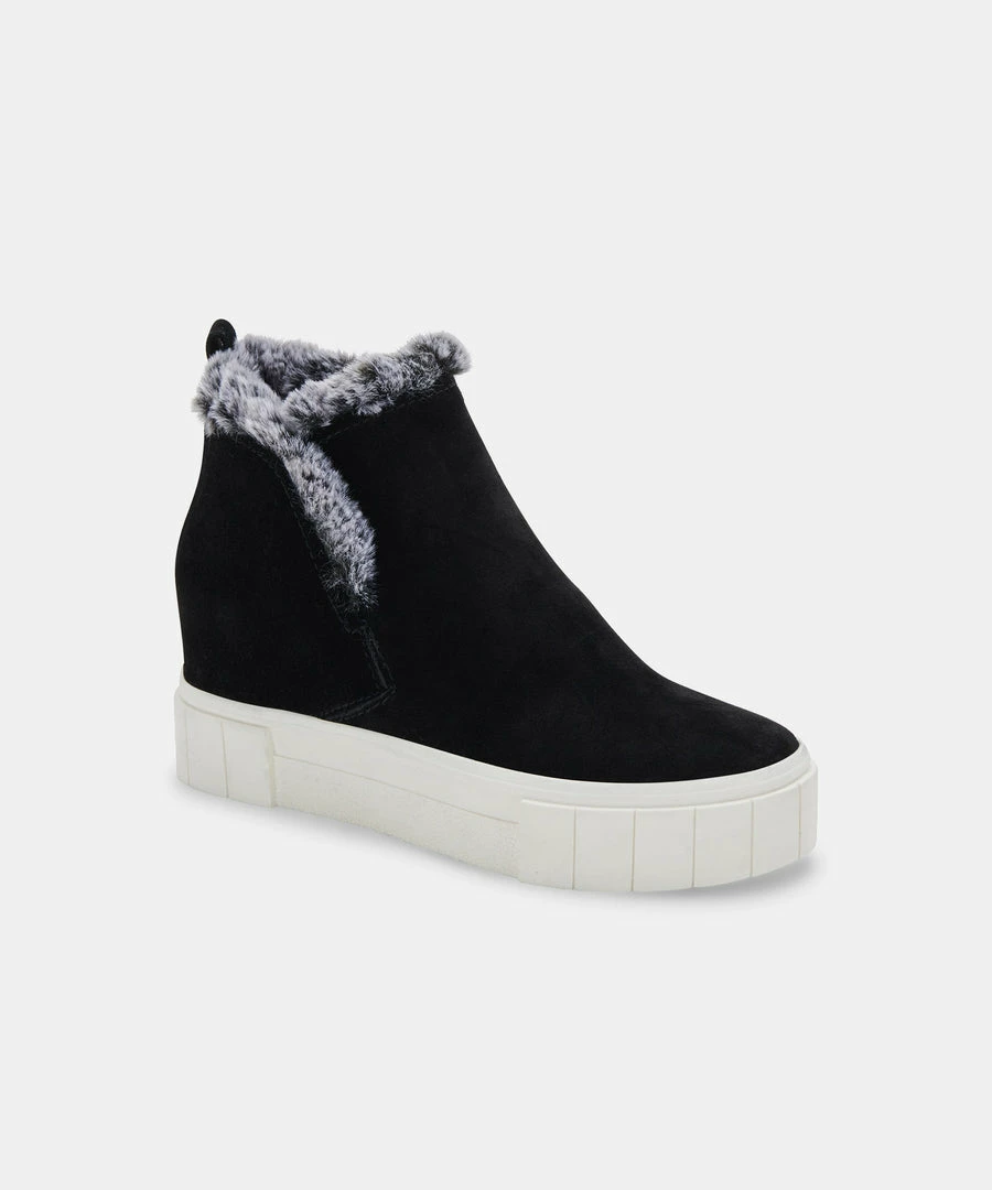 Recurate ZALI SNEAKERS BLACK SUEDE Re:vita