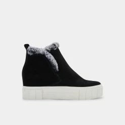 DOLCEVITA ZALI SNEAKERS BLACK SUEDE
