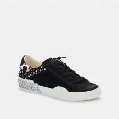DOLCEVITA ZINA STUD SNEAKERS BLACK LEATHER