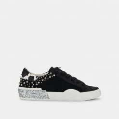 DOLCEVITA ZINA STUD SNEAKERS BLACK LEATHER
