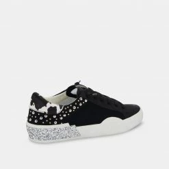 DOLCEVITA ZINA STUD SNEAKERS BLACK LEATHER