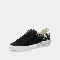 DOLCEVITA ZINA STUD SNEAKERS BLACK LEATHER