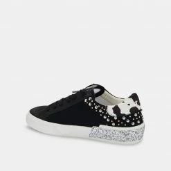DOLCEVITA ZINA STUD SNEAKERS BLACK LEATHER