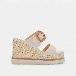 DOLCEVITA LAURYN WEDGES CREAM STELLA SANDALS