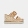 DOLCEVITA LAURYN WEDGES LT NATURAL RAFFIA