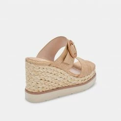DOLCEVITA LAURYN WEDGES LT NATURAL RAFFIA