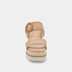 DOLCEVITA LAURYN WEDGES LT NATURAL RAFFIA