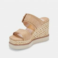 DOLCEVITA LAURYN WEDGES LT NATURAL RAFFIA