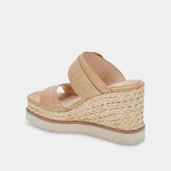 DOLCEVITA LAURYN WEDGES LT NATURAL RAFFIA