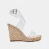 DOLCEVITA SANDALS NEZZA VINYL WEDGES CRYSTAL VINYL