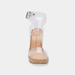 DOLCEVITA SANDALS NEZZA VINYL WEDGES CRYSTAL VINYL