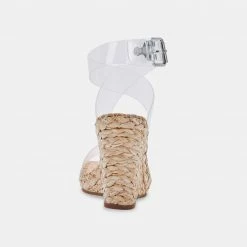 DOLCEVITA SANDALS NEZZA VINYL WEDGES CRYSTAL VINYL