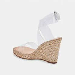 DOLCEVITA SANDALS NEZZA VINYL WEDGES CRYSTAL VINYL