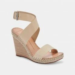 DOLCEVITA SANDALS NEZZA WEDGES VANILLA LEATHER