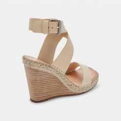 DOLCEVITA SANDALS NEZZA WEDGES VANILLA LEATHER