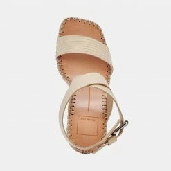 DOLCEVITA SANDALS NEZZA WEDGES VANILLA LEATHER
