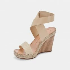 DOLCEVITA SANDALS NEZZA WEDGES VANILLA LEATHER