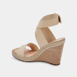 DOLCEVITA SANDALS NEZZA WEDGES VANILLA LEATHER