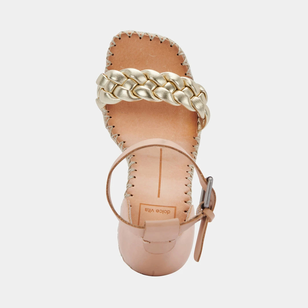 DOLCEVITA NILTON HEELS GOLD MULTI LEATHER SANDALS