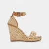 DOLCEVITA NILTON HEELS LT NATURAL RAFFIA SANDALS