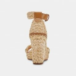 DOLCEVITA NILTON HEELS LT NATURAL RAFFIA SANDALS