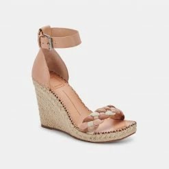 DOLCEVITA SANDALS NILTON HEELS NATURAL LEATHER