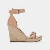 DOLCEVITA SANDALS NILTON HEELS NATURAL LEATHER