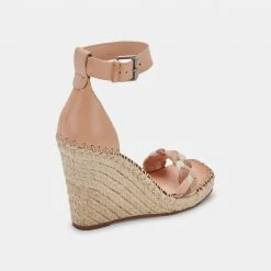 DOLCEVITA SANDALS NILTON HEELS NATURAL LEATHER